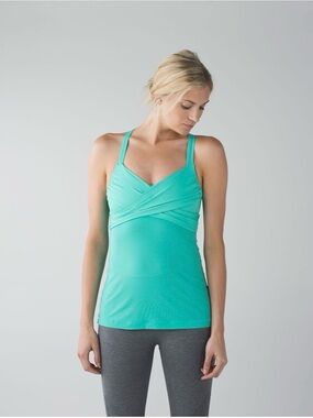 lululemon athletica Green wrap it up tank - Twist-Front Tank Top